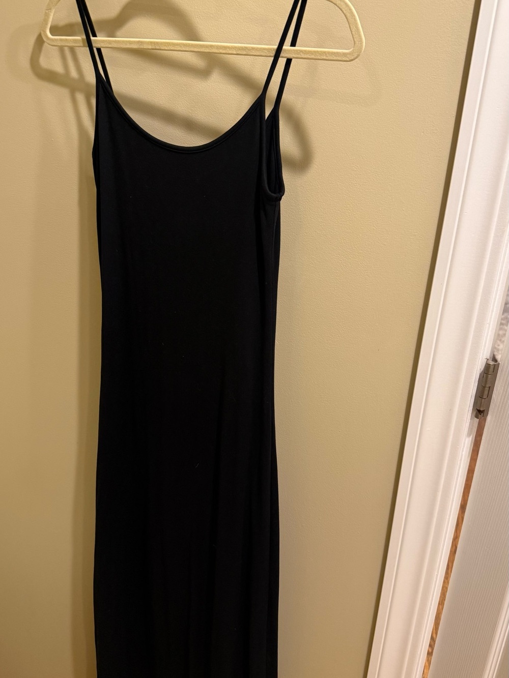 Classic Black Spaghetti-Strap Maxi Dress